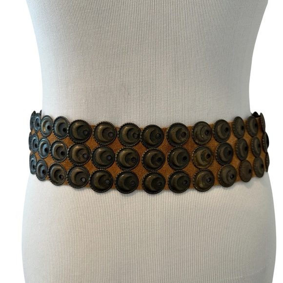 Aridza Bross Brown Suede Leather Decorative Belt main image 8